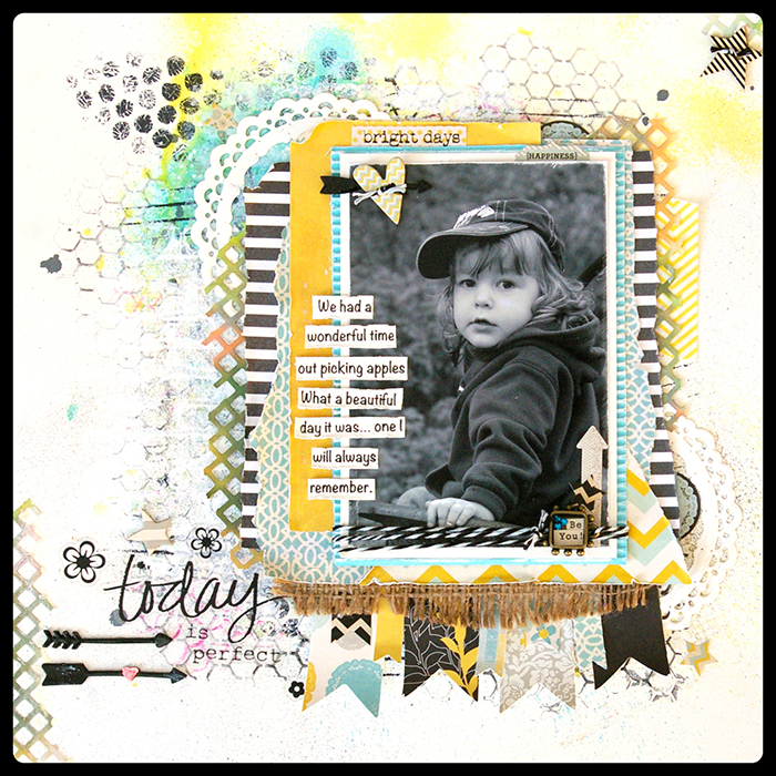 StazOn and Radiant Neon Ink to Create Textured Scrapbooking Backgrounds